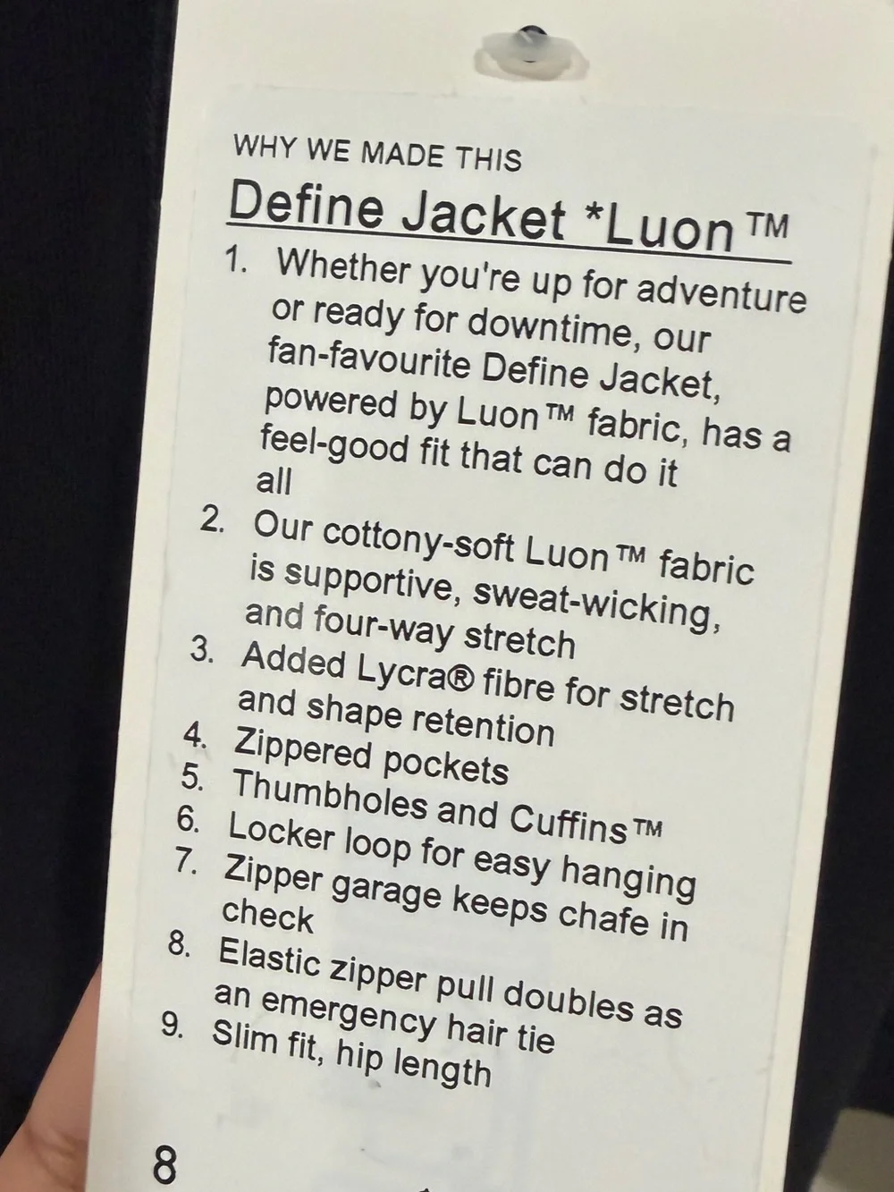 Brand new Lululemon define jacket